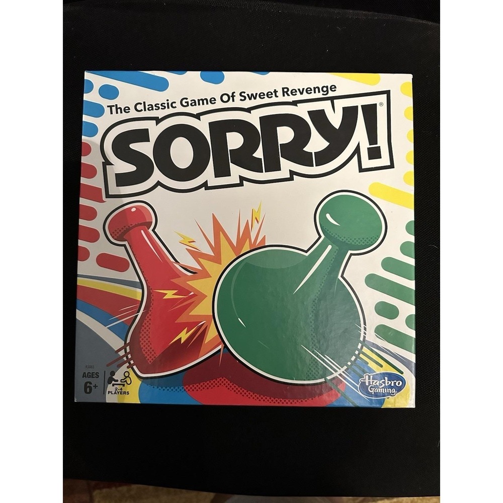 Hasbro Sorry!  Complete Board Game Set 2018 Strategy Game for Ages 6+ 2 Players